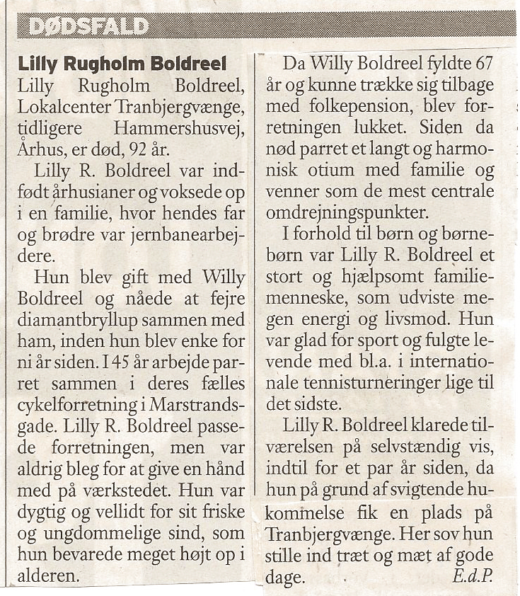 Lilly Nekrolog